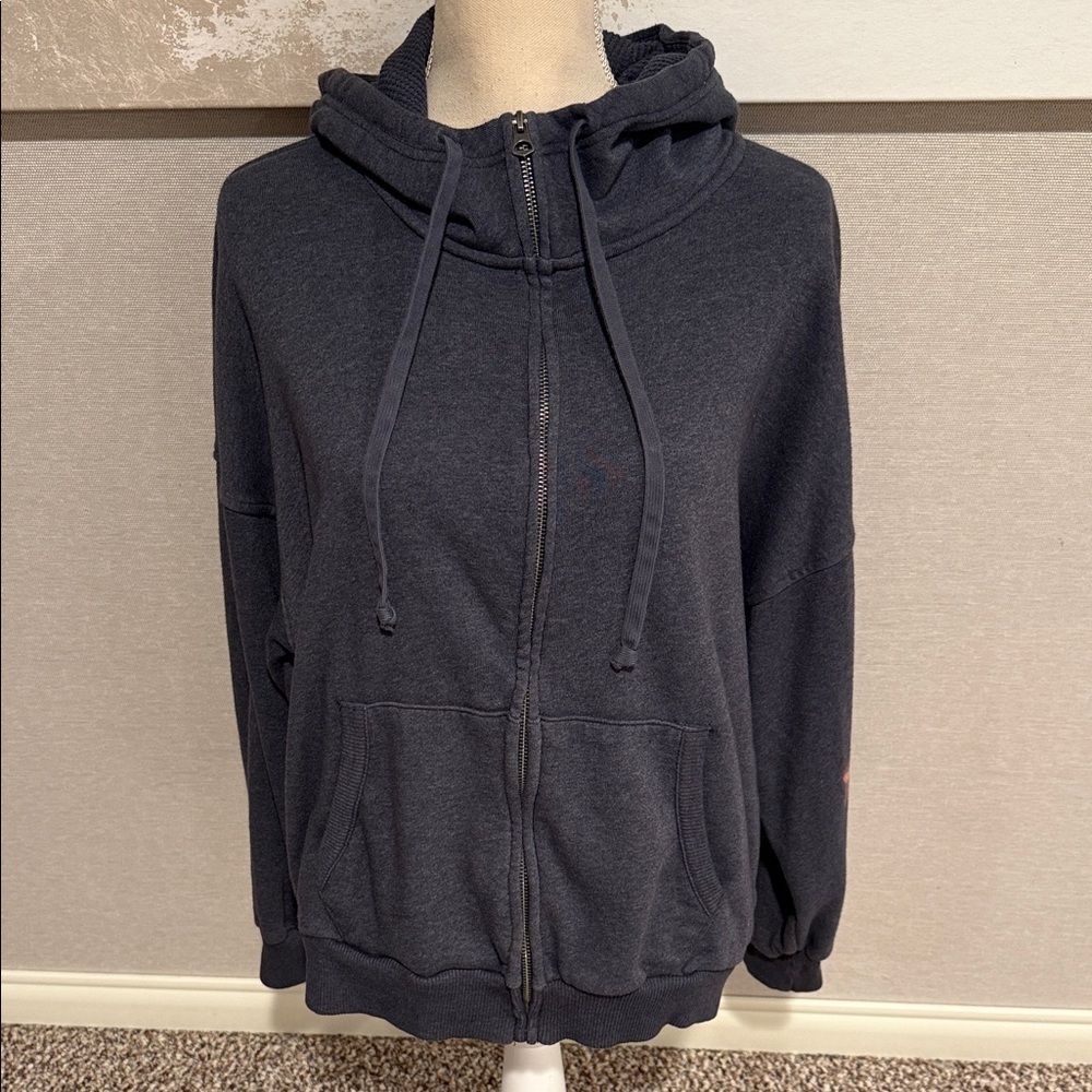 American Eagle Navy Blue Jegging Fit Zip-Up Hoodie Size Medium